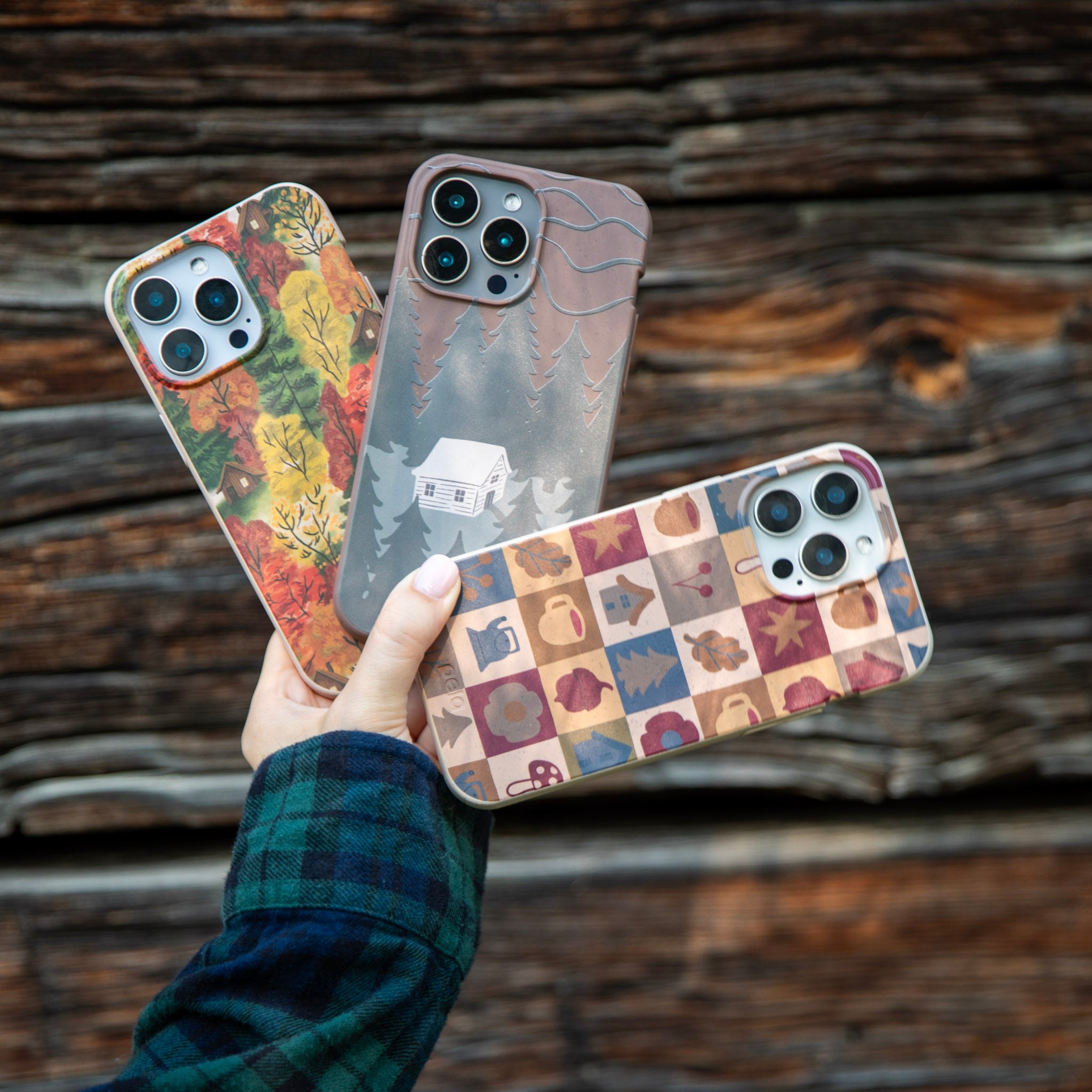 London Fog Rustic Grid iPhone 15 Plus Case - image 3