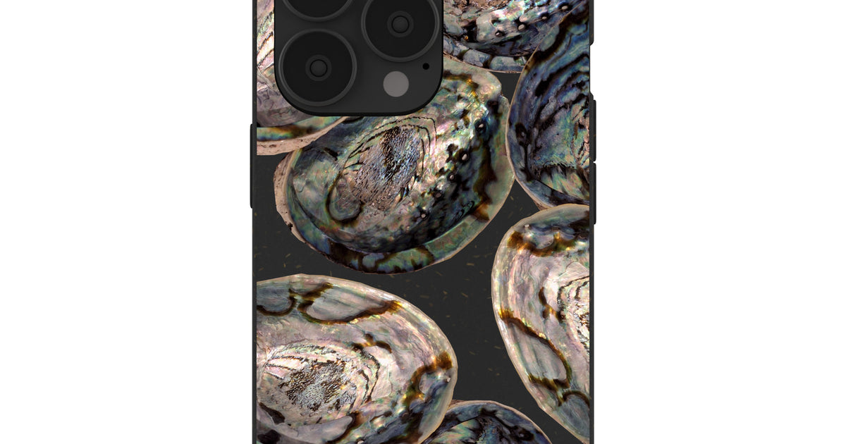 Black Abalone Shells iPhone 13 Pro Case – Pela Case Black Abalone Shells iPhone 13 Pro Case – Pela Case