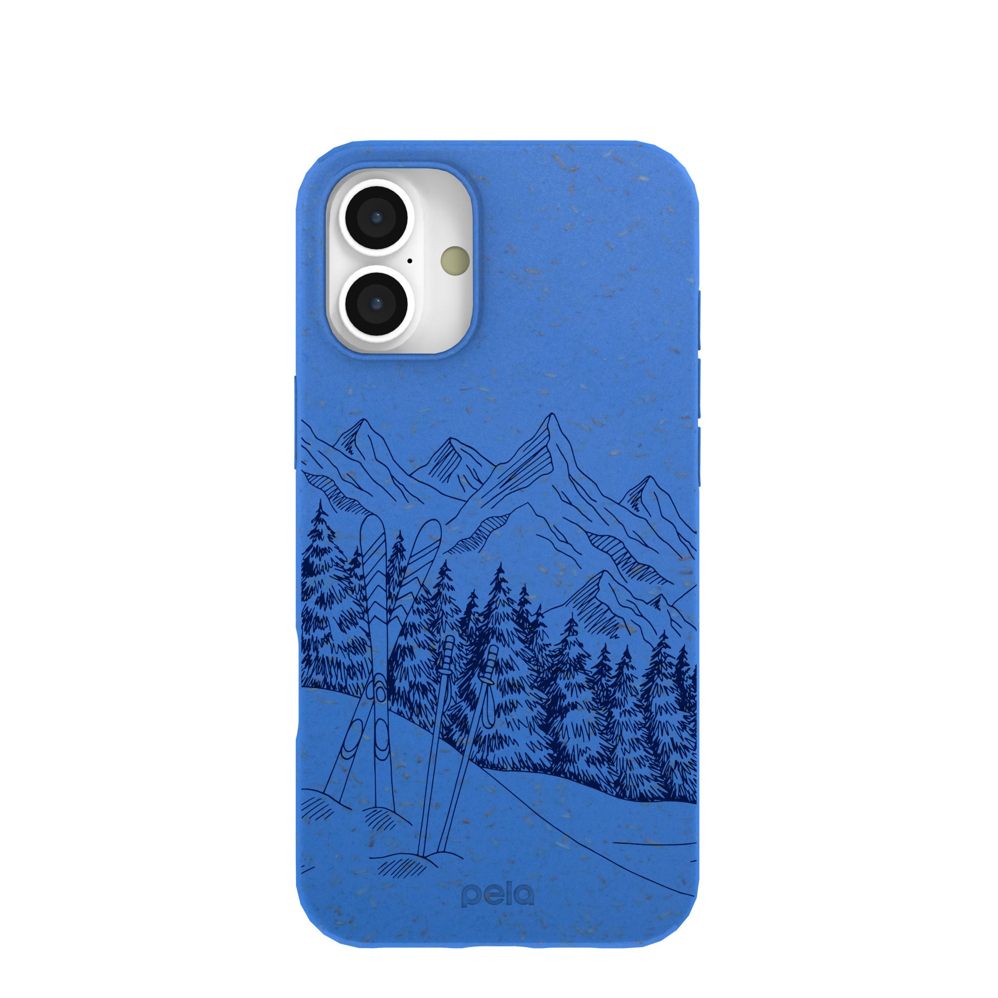 Electric Blue Backcountry Ski iPhone 16 Plus Case – Pela Case