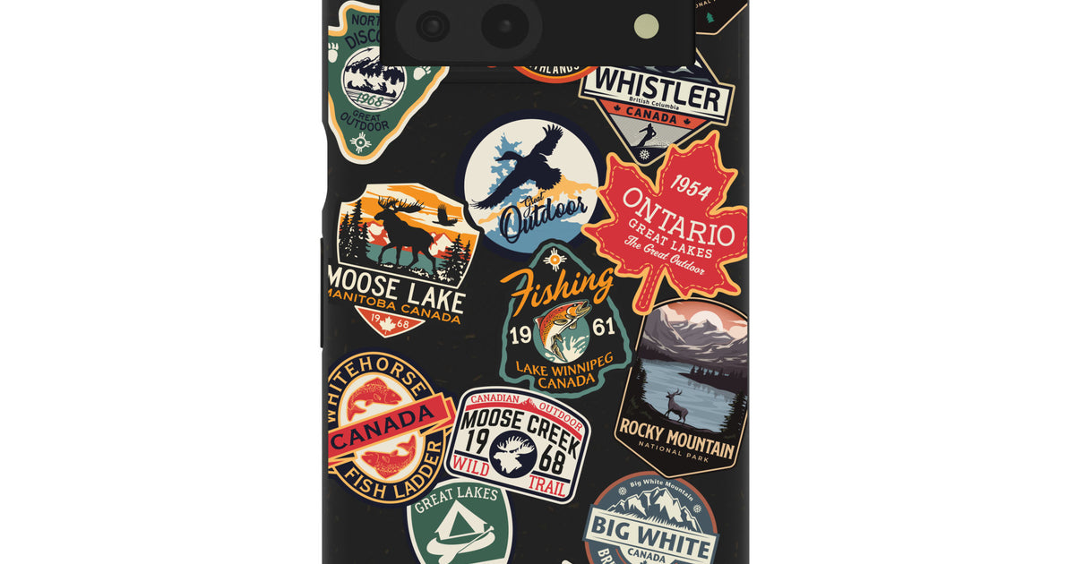 Black Canadian Stickers Google Pixel 8a Case