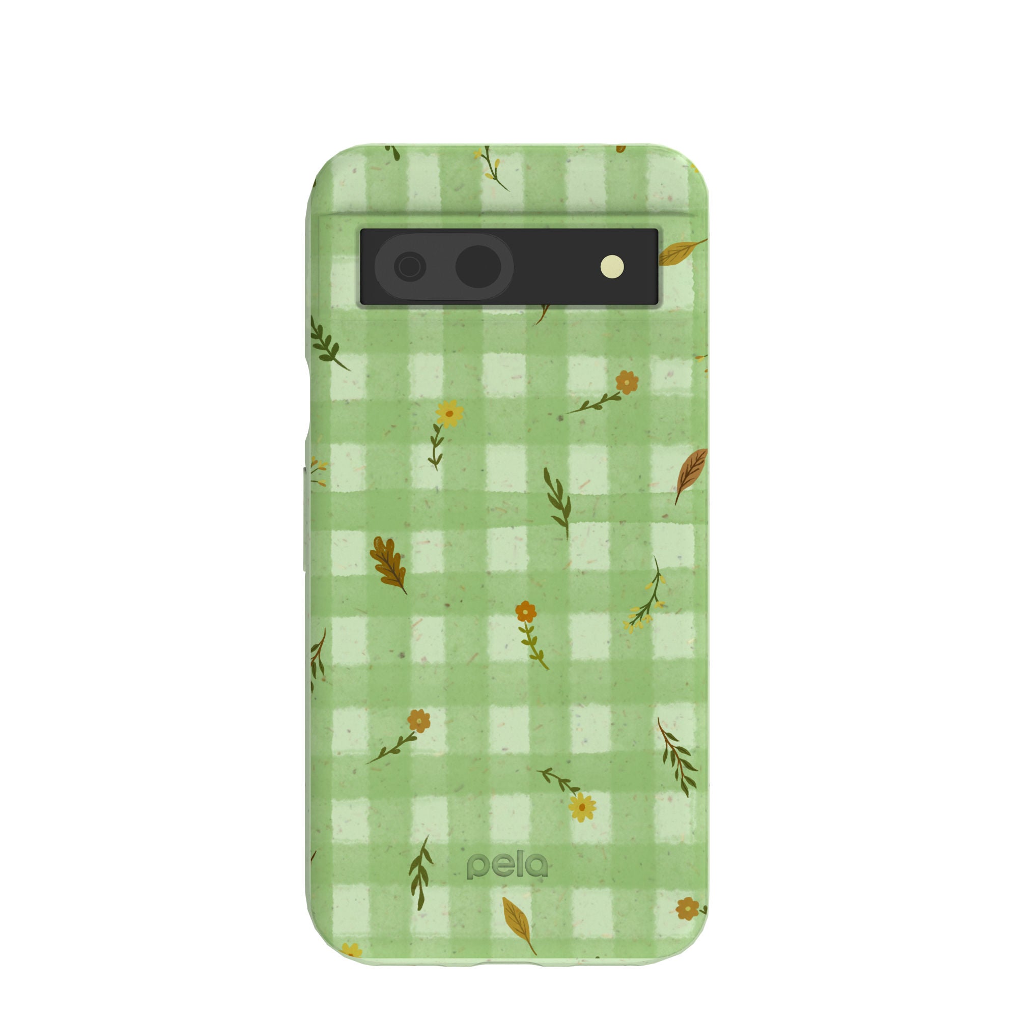 Coque Google Pixel 8a à carreaux vert sauge