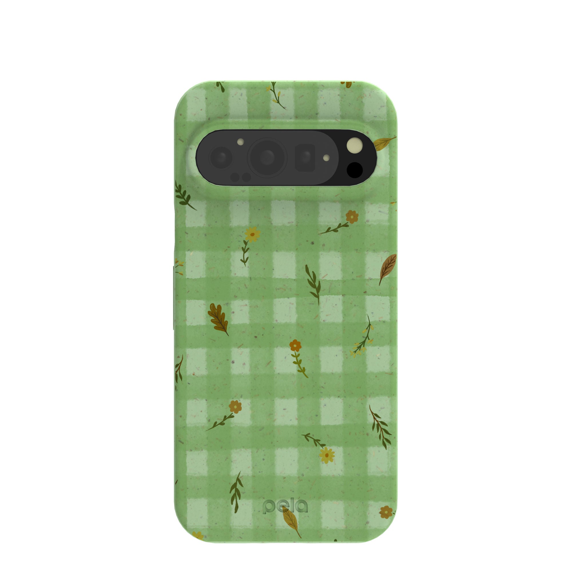 Coque Google Pixel 9/9 Pro à motif vichy vert sauge