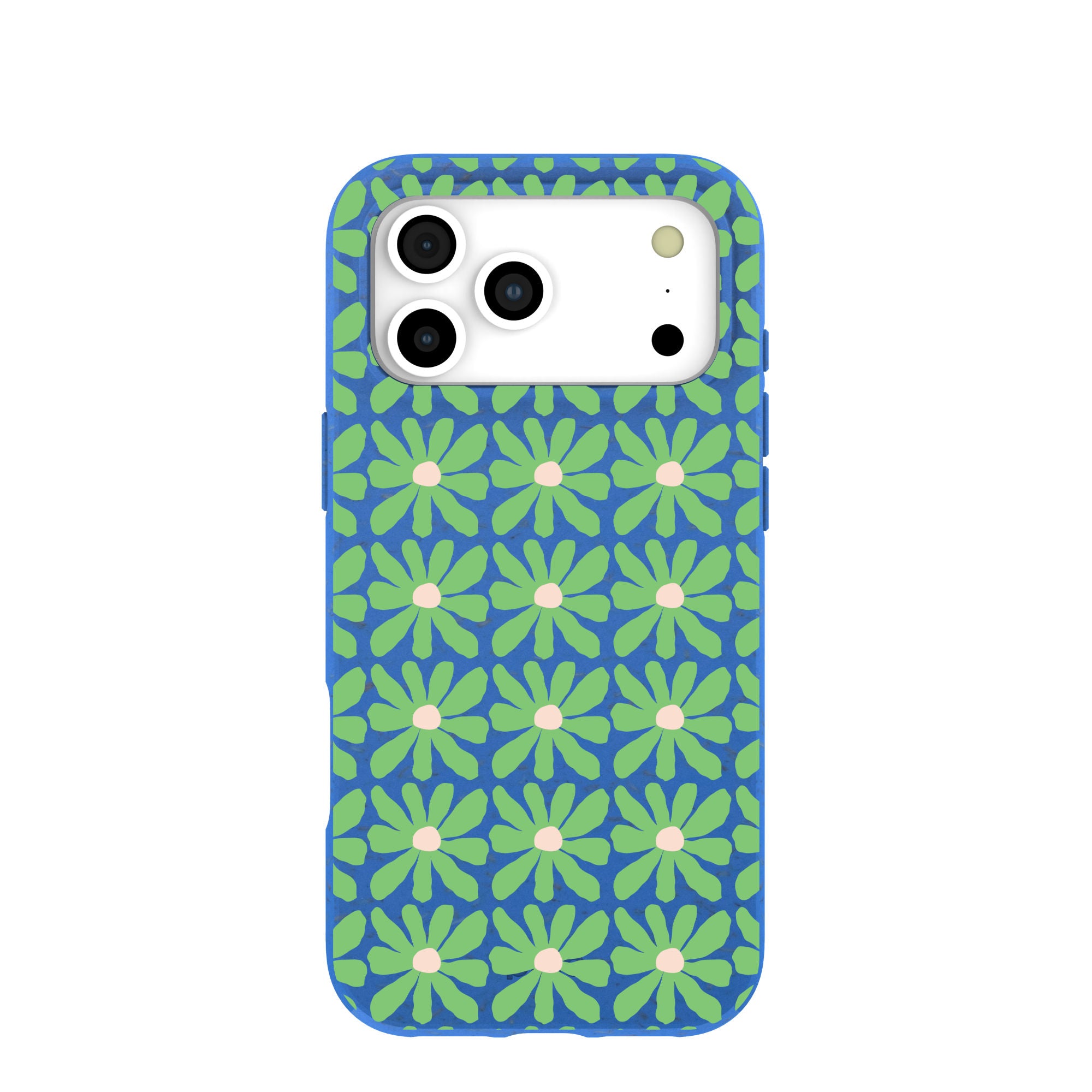 Electric Blue Flower Child iPhone 17 Pro Max Case