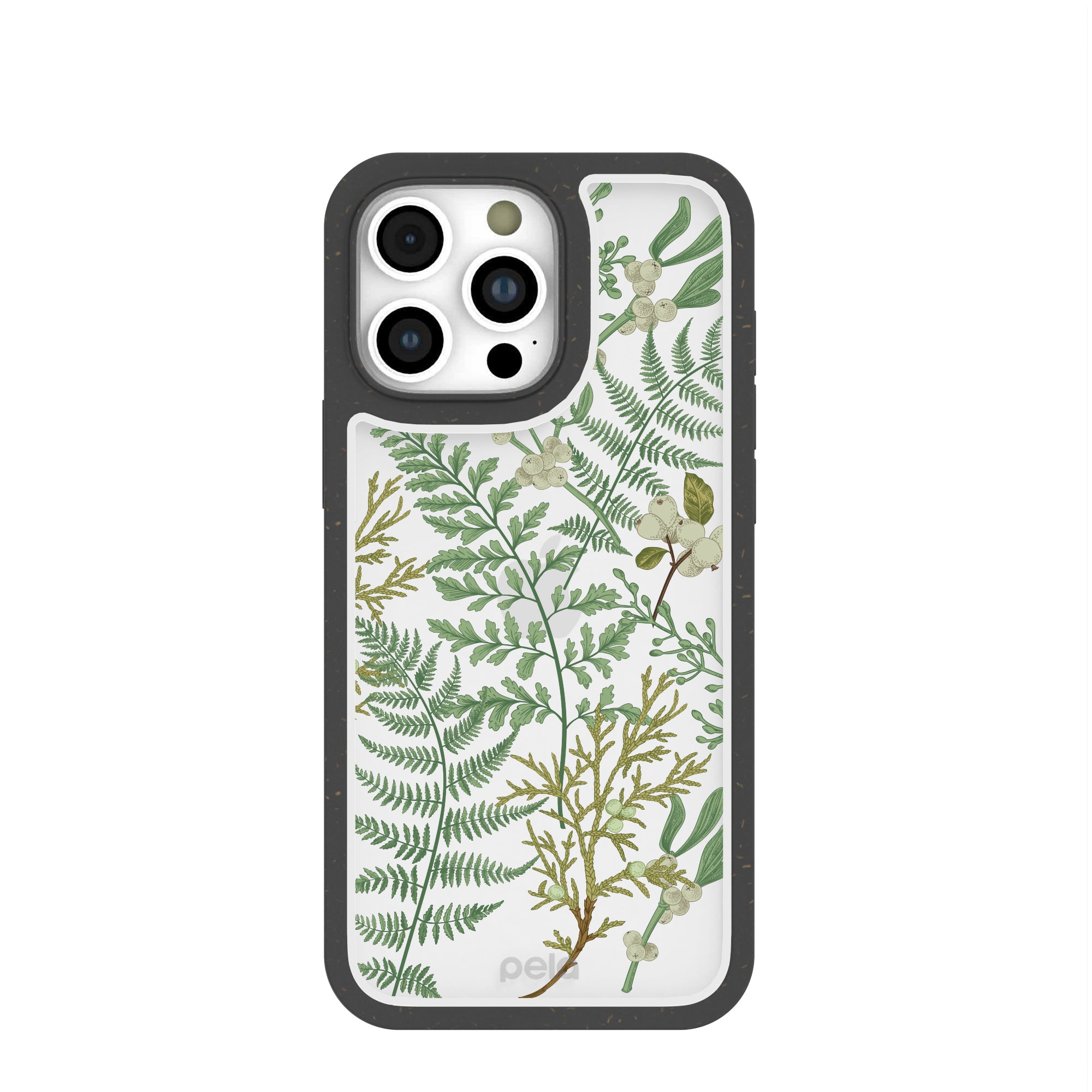 Clear Herbarium iPhone 16 Pro Max Case With Black Ridge