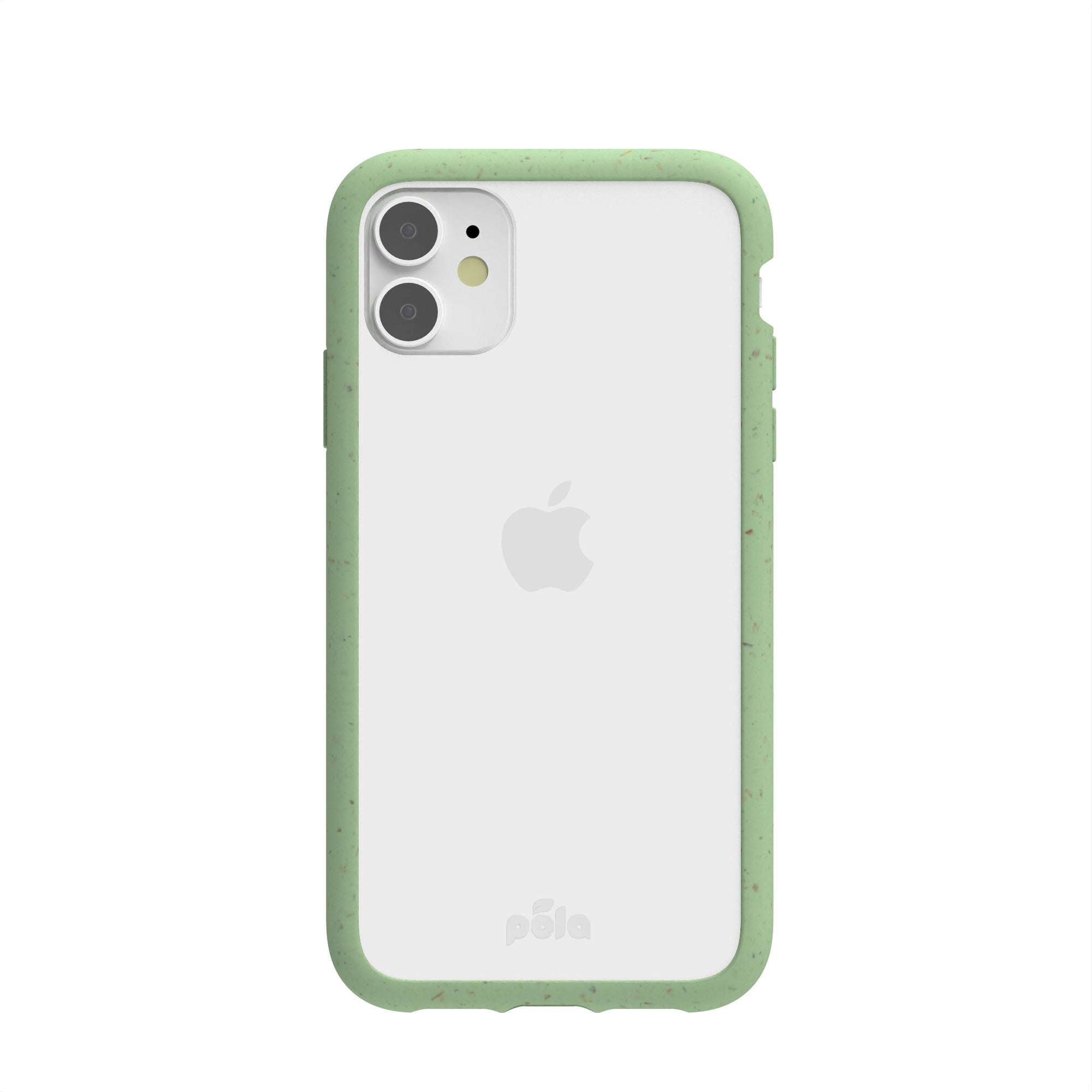 Clear iPhone 11 Case with Sage Green Ridge