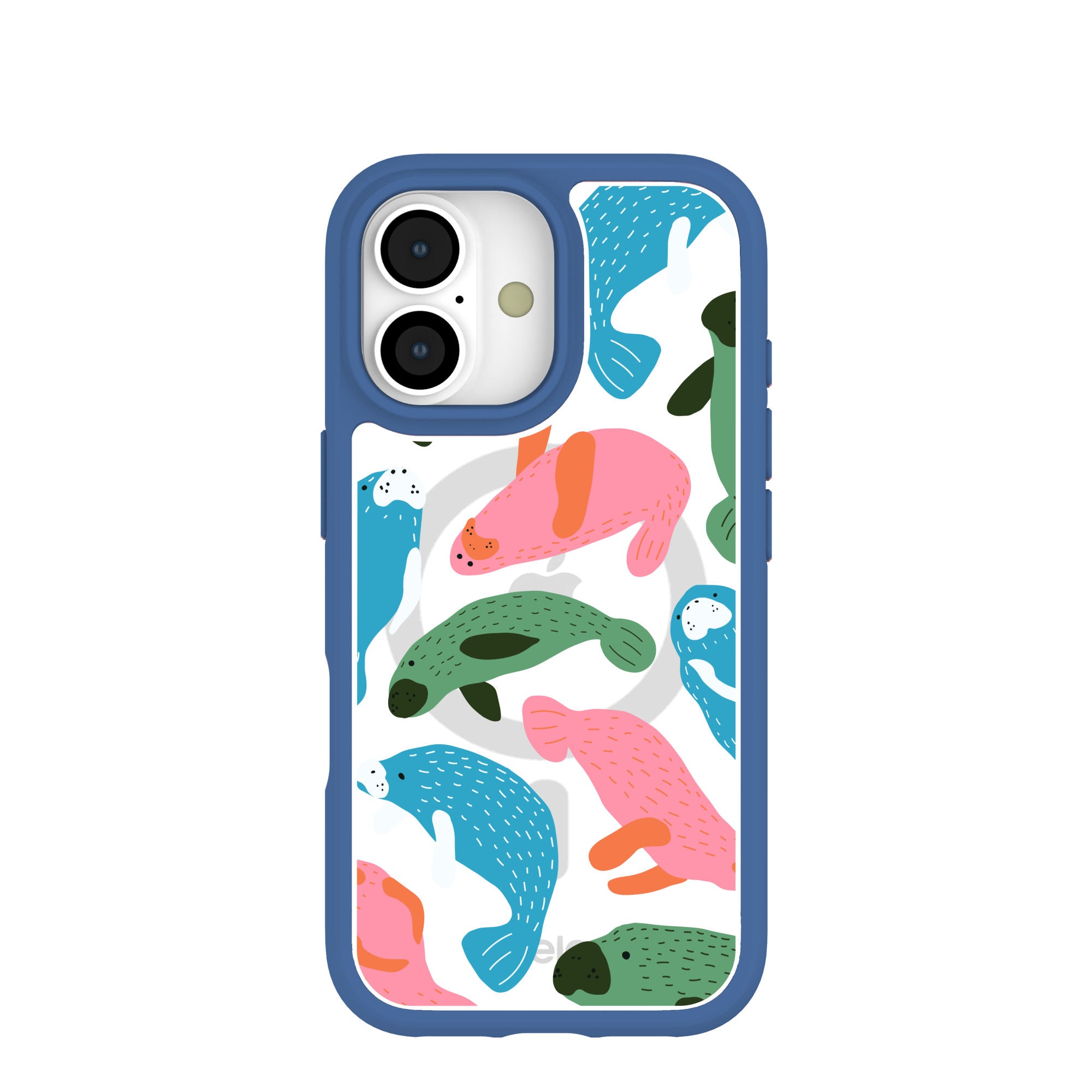 Clear Sea Cows iPhone 17 Case With True Blue Ridge (MagSafe
