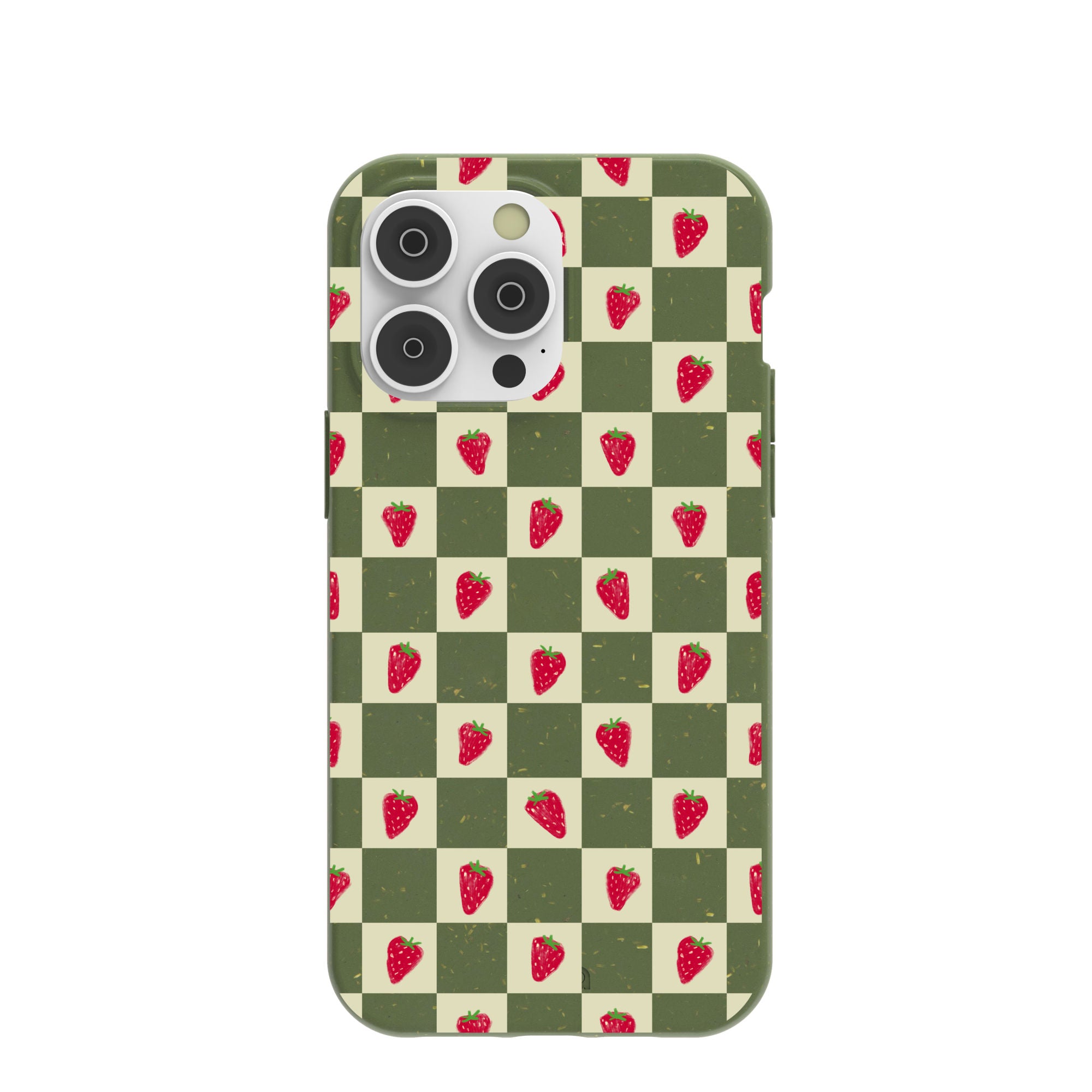 Coque pour iPhone 14 Pro Max Motif fraises et sol forestier