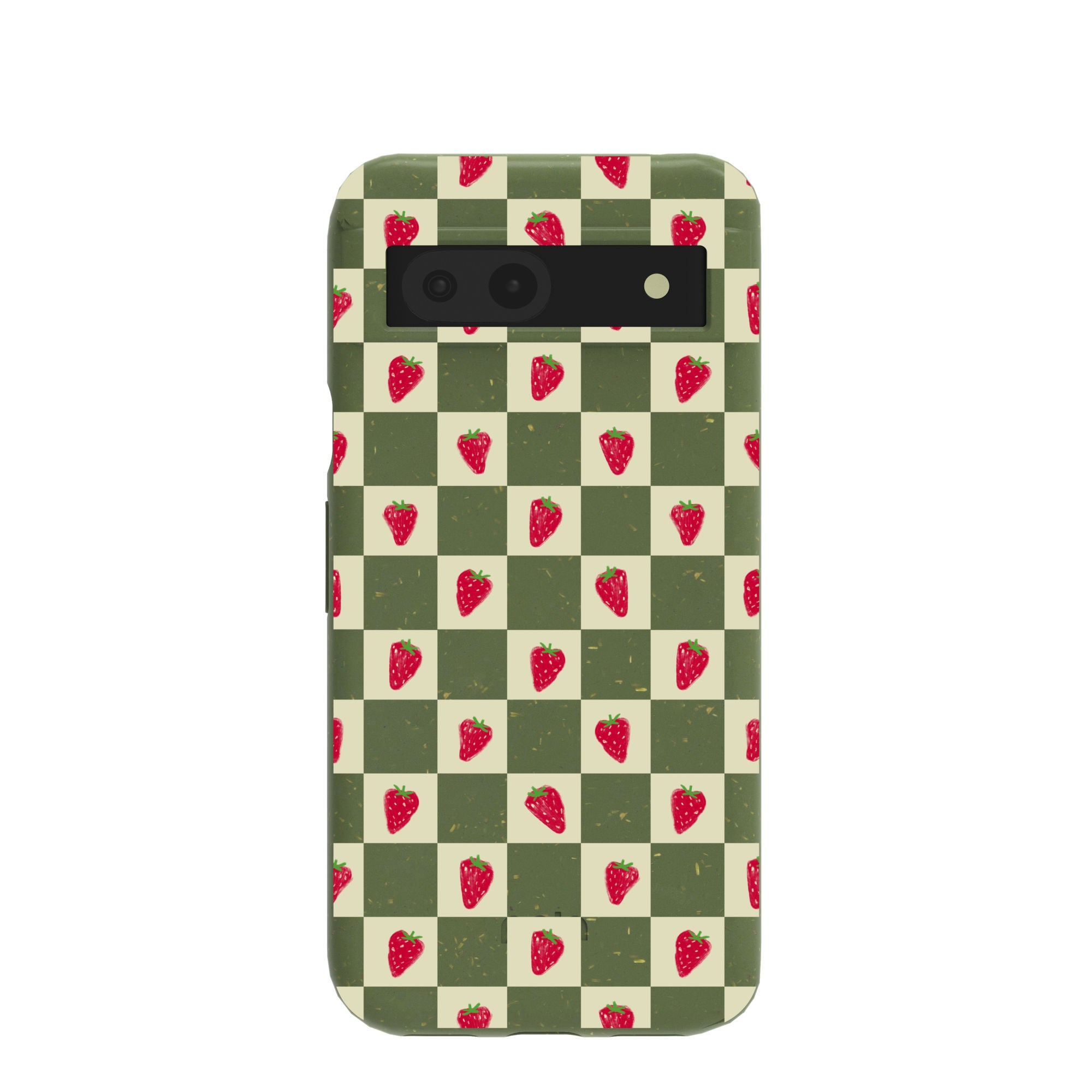Coque Google Pixel 8a Motif Fraises et Sol Forestier