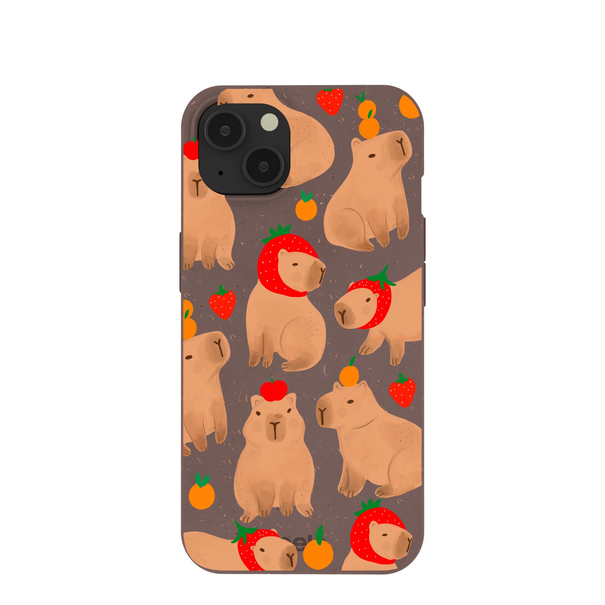 Chocolate Brown Sweet Capybaras iPhone 13 Case – Pela Case