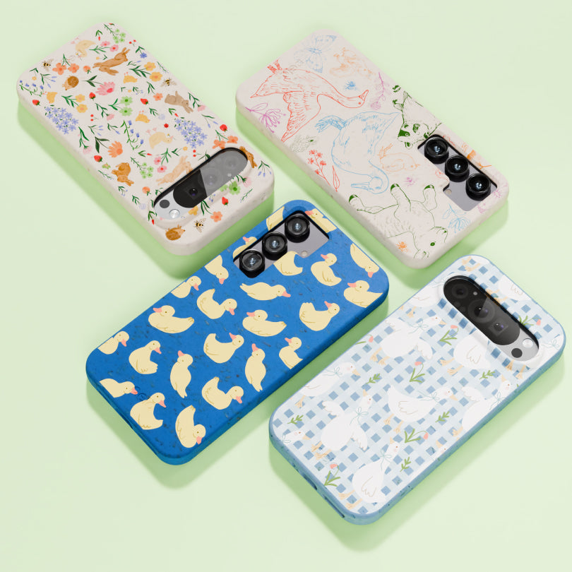 Electric Blue Sunny Ducklings iPhone 17 Pro Max Case - image 3