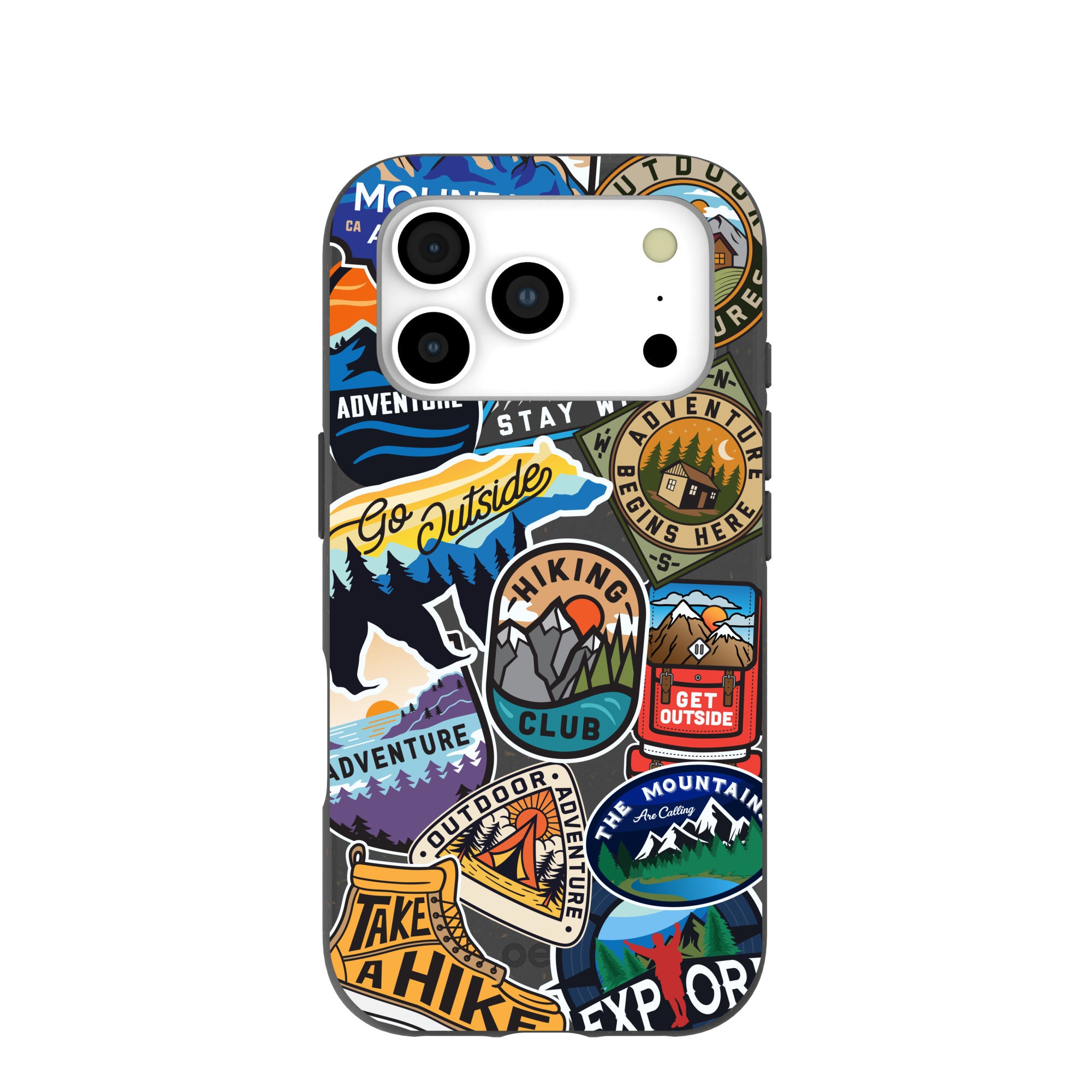 Black Trail Stickers iPhone 17 Pro Case – Pela Case