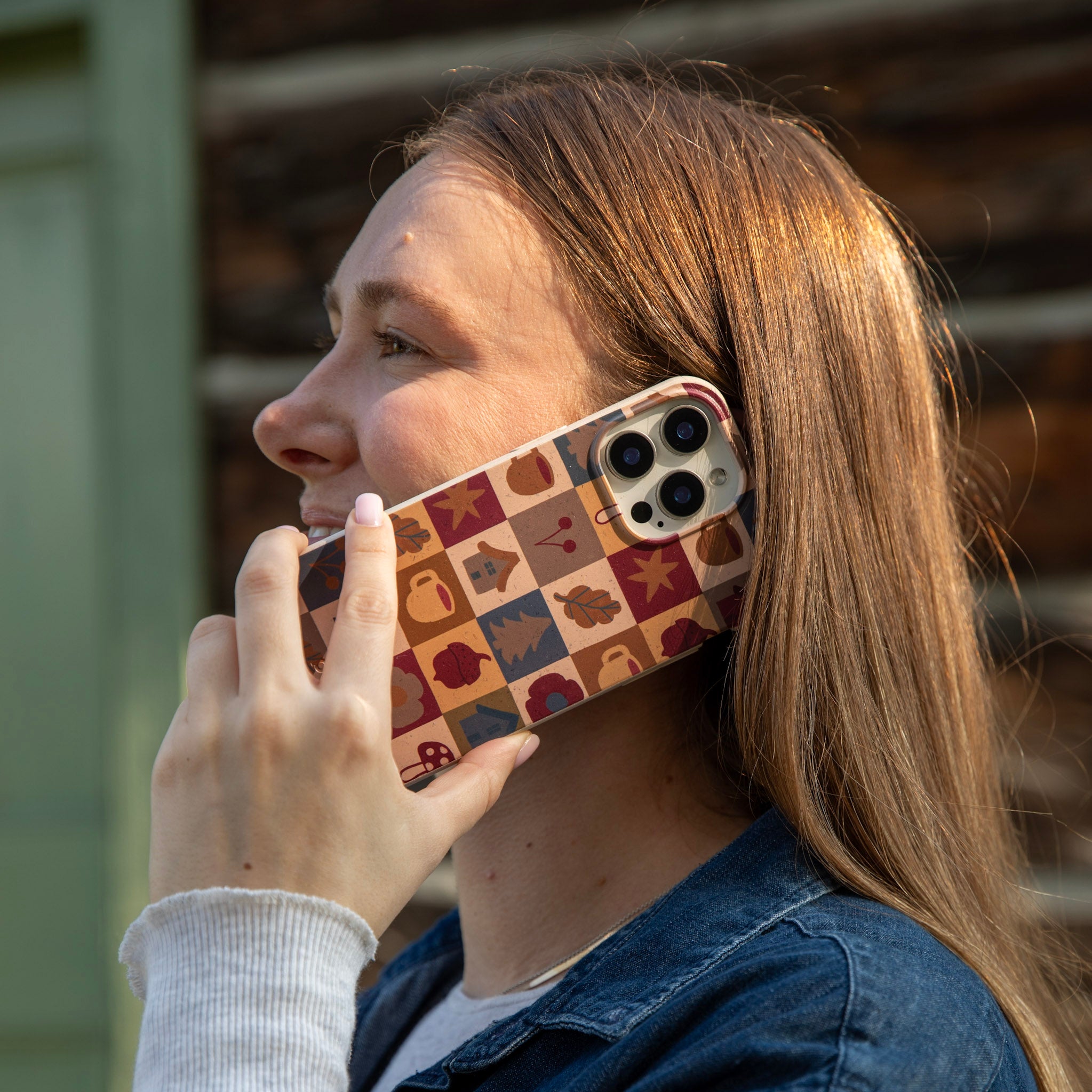 London Fog Rustic Grid iPhone 15 Plus Case - image 4