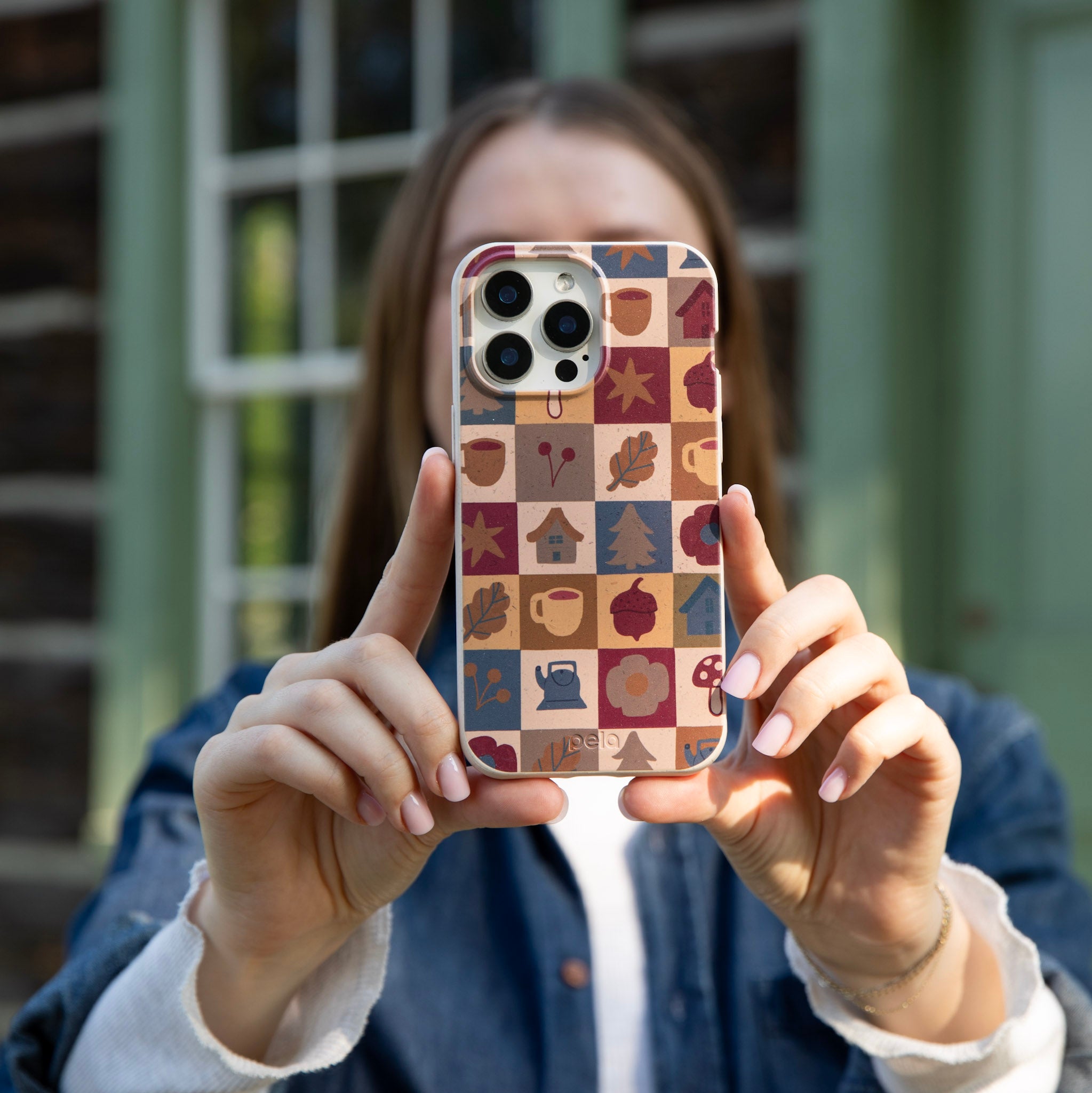 London Fog Rustic Grid iPhone 15 Plus Case - image 2