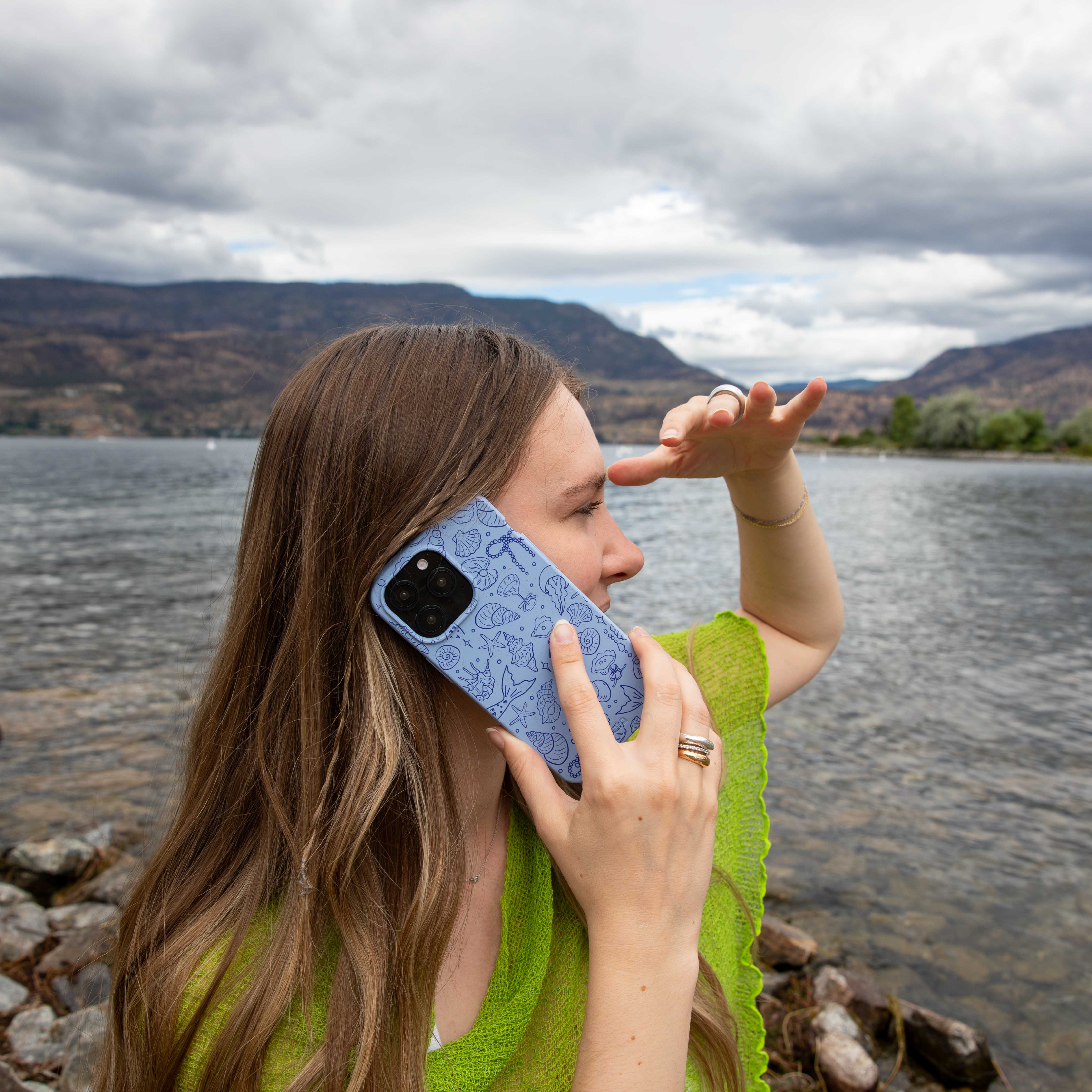 Powder Blue Ocean Charms iPhone 15 Pro Max Case - image 4