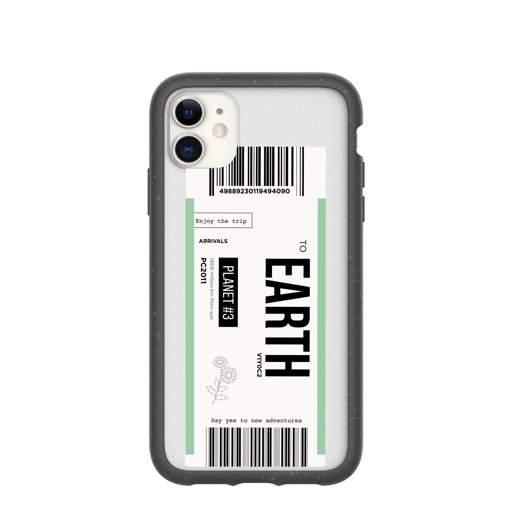 Clear Earthbound iPhone 11 Case With Black Ridge Pela Case