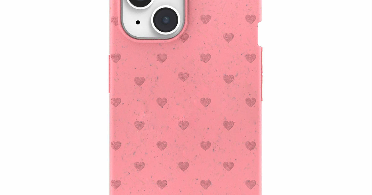 Bubblegum Pink Hearts iPhone 15 Case