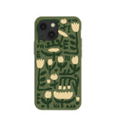 Coque iPhone 13 Mini Motif Tulipes Abstraites Motif Sol Forestier