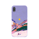 Coque iPhone XR Lavande Coucher de soleil alpin