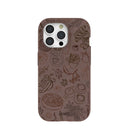 Coque iPhone 15 Pro Bonbons d'automne marron chocolat