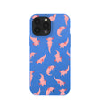 Coque iPhone 13 Pro Max Axolotls Bleu Électrique