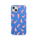 Coque iPhone 14 Plus Axolotls Bleu Électrique