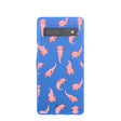 Coque Google Pixel 7a à motif axolotls bleu électrique
