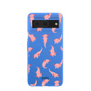 Coque Google Pixel 8 à motif axolotls bleu électrique