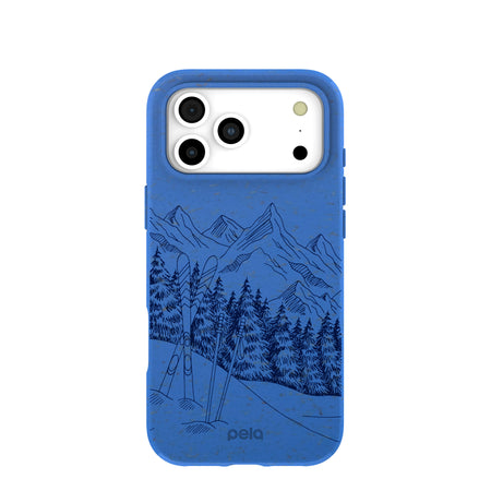 Electric Blue Backcountry Ski iPhone 17 Pro Max Case – Pela Case