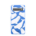 Coque Google Pixel 7a à motif Bélugas bleu électrique