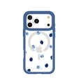 Coque transparente noire et bleue pour iPhone 17 Pro Max avec motif True Blue Ridge (MagSafe inclus)