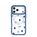 Coque transparente noire et bleue pour iPhone 17 Pro Max avec motif True Blue Ridge (MagSafe inclus)