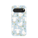Coque Google Pixel 10 Pro XL à motif de fleurs bleu poudre