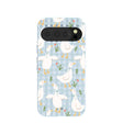 Coque Google Pixel 10/10 Pro à motif de fleurs bleu poudre