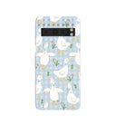 Coque Google Pixel 8 Pro à motif de fleurs bleu poudre