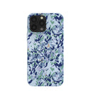 Coque iPhone 13 Pro Max à fleurs bleues et poudre