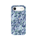 Coque iPhone 17 Air bleu poudre à fleurs bleues