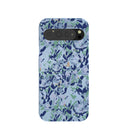 Coque Google Pixel 9 Pro XL bleu poudre à fleurs bleues