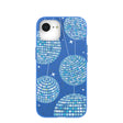 Coque iPhone 16e/17e bleu électrique à rainures bleues