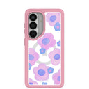 Clear Blush Bloom Samsung Galaxy S26 Case With Petal Pink Ridge (Magnetic Charging included)
