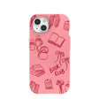 Coque pour iPhone 15 Bubblegum Pink Book Club