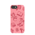 Coque rose bonbon pour iPhone 6/6s/7/8/SE Book Club