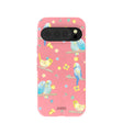 Coque Google Pixel 10/10 Pro rose bonbon avec motif perruche Daydream