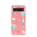 Coque Google Pixel 8 rose bonbon avec perruche Daydream