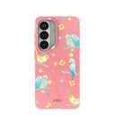 Coque Samsung Galaxy S26 rose bonbon avec perruche Daydream