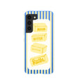 Coque Samsung Galaxy S22 à motif barres de beurre bleu électrique