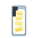 Coque Samsung Galaxy S24 à motif barres de beurre bleu électrique