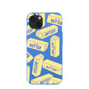 Coque iPhone 13 « Butter Love » bleu électrique