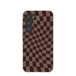Coque à carreaux marron chocolat pour Samsung Galaxy S23