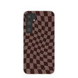 Chocolate Brown Cafe Check Samsung Galaxy S24+(Plus) Case