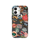 Coque iPhone 17 avec autocollants canadiens noirs